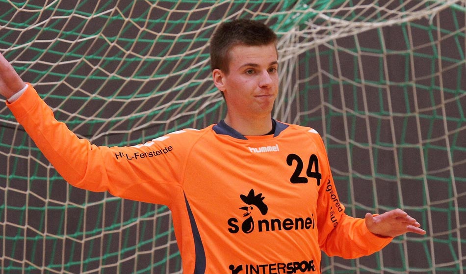 Auf ihn kommt’s im Tor jetzt an: Florian Schmidt hütet für den verletzten Tomas Pankiewicz den Kasten der TG Rotenburg. Foto: Walger Auf ihn kommt’s im Tor jetzt an: Florian Schmidt hütet für den verletzten Tomas Pankiewicz den Kasten der TG Rotenburg. Foto: Walger