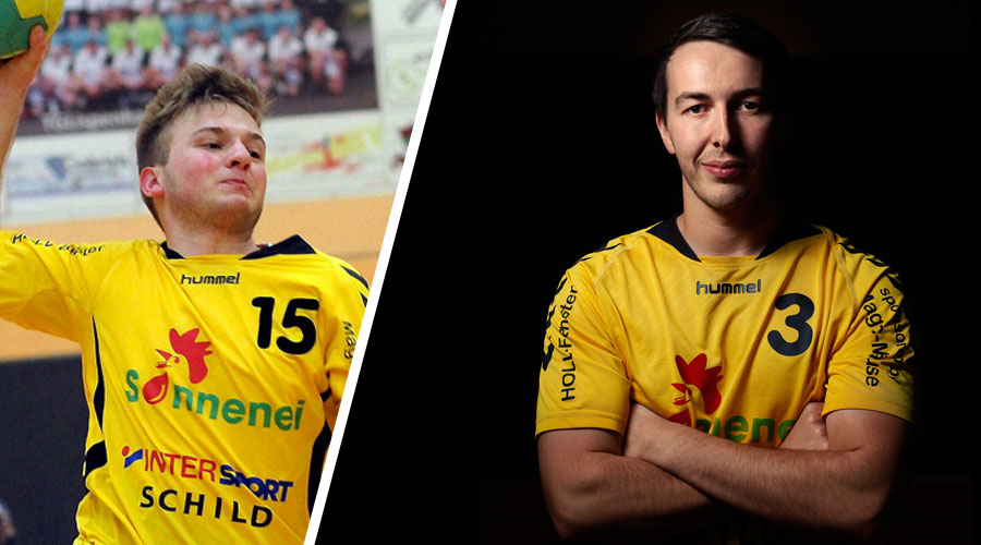 Jetzt trägt nur noch einer von beiden Gelb: Moritz Gerlach (links, Foto: Walger) kehrt mit der TSG Dittershausen in die Rotenburger Großsporthalle zurück, wo Christian Eimer nach langer Verletzungspause für die TGR wieder ins Geschehen eingreifen möchte. Jetzt trägt nur noch einer von beiden Gelb: Moritz Gerlach (links, Foto: Walger) kehrt mit der TSG Dittershausen in die Rotenburger Großsporthalle zurück, wo Christian Eimer nach langer Verletzungspause für die TGR wieder ins Geschehen eingreifen möchte.