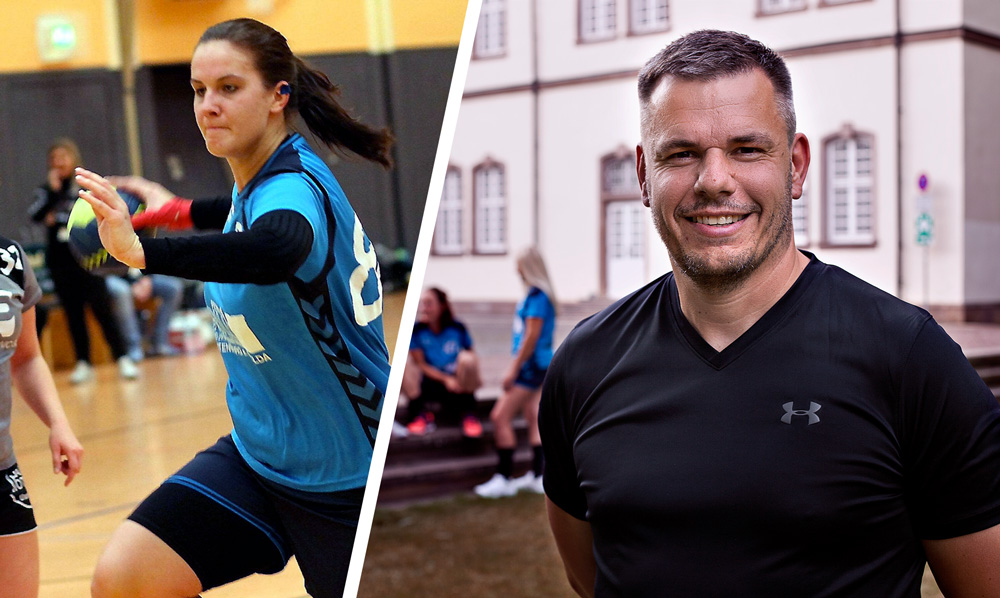 Ihr Einsatz ist gefährdet: Eine starke Erkältung hat Stefanie Deringer (rechts, ehemals Krestel), erwischt. © Thomas Walger // Trainer der TGR-Frauen: Sebastian Jaschinski