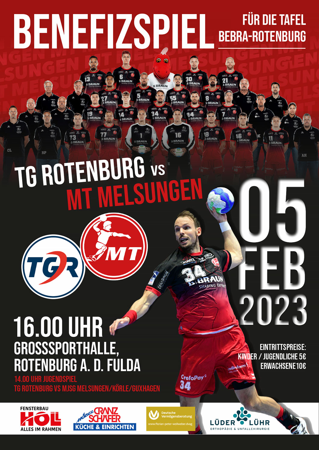 Benefizspiel TG Rotenburg vs MT Melsungen